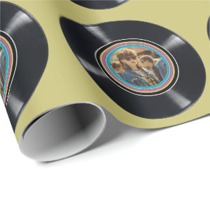 Personalisiertes beliebiges Vintages Foto Geburtst Geschenkpapier