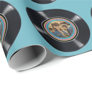 Personalisiertes beliebiges Vintages Foto Geburtst Geschenkpapier