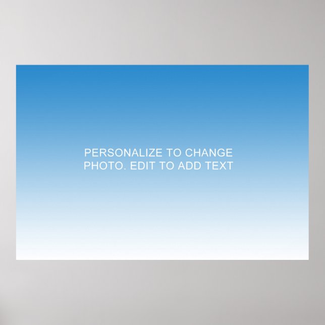 Personalisiertes benutzerdefiniertes blaues Artwor Poster (Vorne)