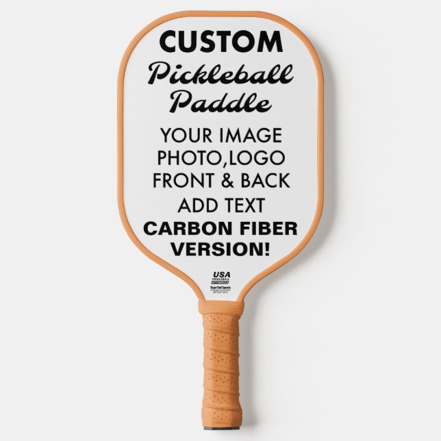 Personalisiertes, benutzerdefiniertes CARBON FIBER Pickleball Schläger (Vorderseite)