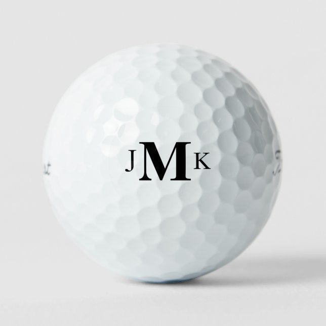 Personalisiertes benutzerdefiniertes Fettmonogramm Golfball (Vorderseite)