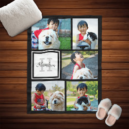 Personalisiertes, benutzerdefiniertes Foto Collage Fleecedecke
