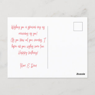 Personalisiertes benutzerdefiniertes Foto Geburtst Postkarte
