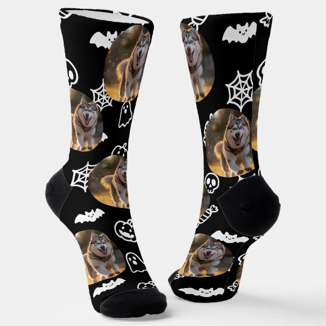 Personalisiertes benutzerdefiniertes Foto - Hallow Socken (Gewinkelt)