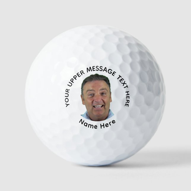Personalisiertes benutzerdefiniertes Foto Text Fun Golfball (Vorderseite)