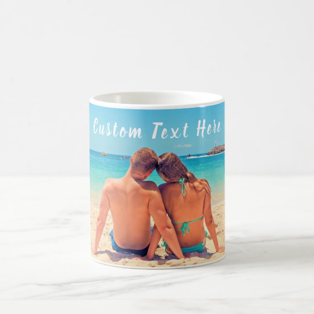 Personalisiertes benutzerdefiniertes Foto und Text Kaffeetasse (Mittel)