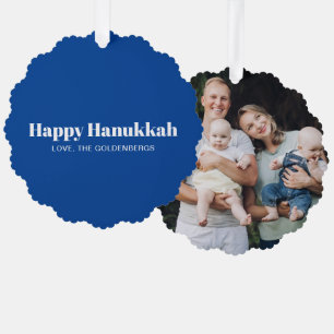 Personalisiertes benutzerdefiniertes Foto und Text Ornament Karte