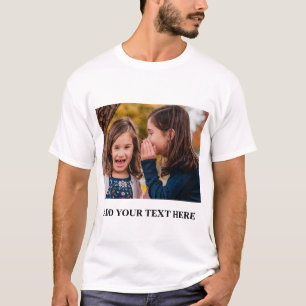 Personalisiertes benutzerdefiniertes Foto und Text T-Shirt