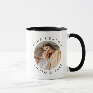 Personalisiertes benutzerdefiniertes Foto und Text Tasse