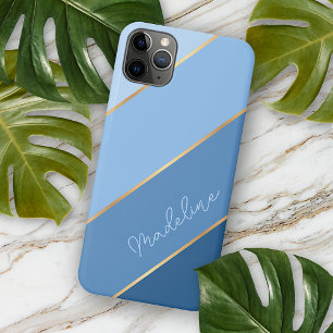 Personalisiertes benutzerdefiniertes Licht Dunkelb Case-Mate iPhone Hülle