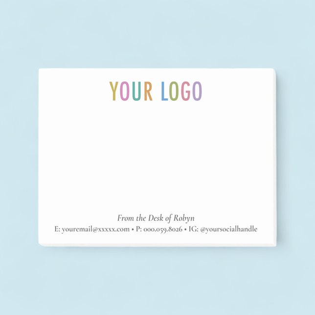 Personalisiertes, benutzerdefiniertes Logo aus dem Post-it Klebezettel (MISOOK White 4x3 Post it Notes with Logo)