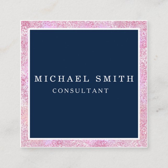 Personalisiertes benutzerdefiniertes Minimalistisc Quadratische Visitenkarte (Vorderseite)