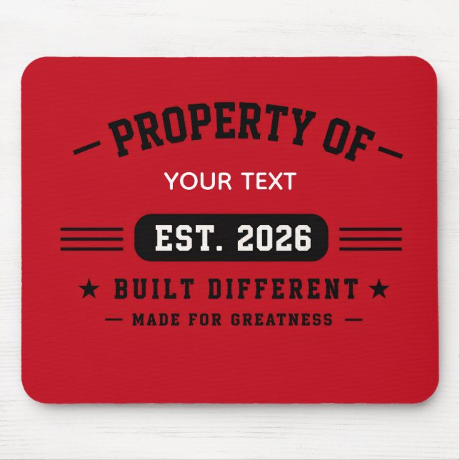 Personalisiertes benutzerdefiniertes Namensdesign  Mousepad (Vorne)