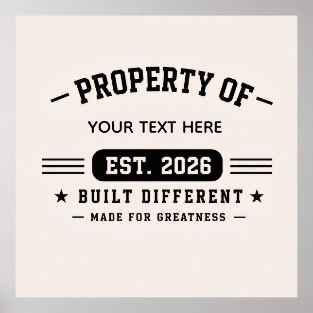 Personalisiertes benutzerdefiniertes Namensdesign  Poster (Vorne)