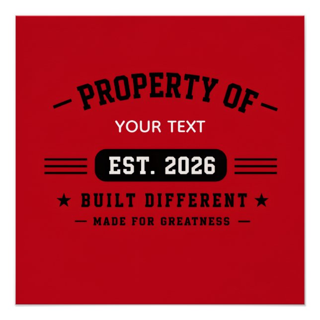 Personalisiertes benutzerdefiniertes Namensdesign  Poster (Vorderseite)