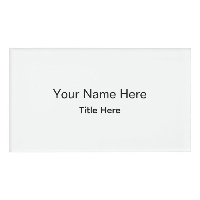 Personalisiertes benutzerdefiniertes professionell namenschild (Vorderseite)