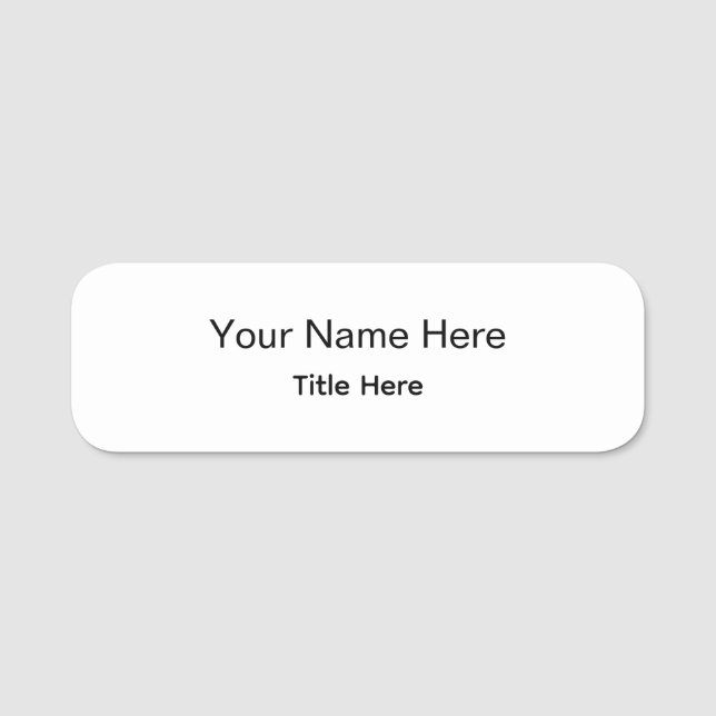 Personalisiertes benutzerdefiniertes professionell namensschild (Vorderseite)