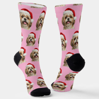 Personalisiertes benutzerdefiniertes Shitszu Weihn Socken