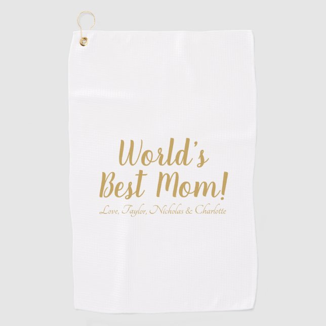 Personalisiertes, benutzerdefiniertes Skript mit d Golfhandtuch (Vorderseite)