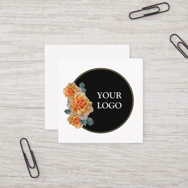 Personalisiertes, benutzerdefiniertes Unternehmen  Quadratische Visitenkarte (Vorderseite/Rückseite Beispiel)