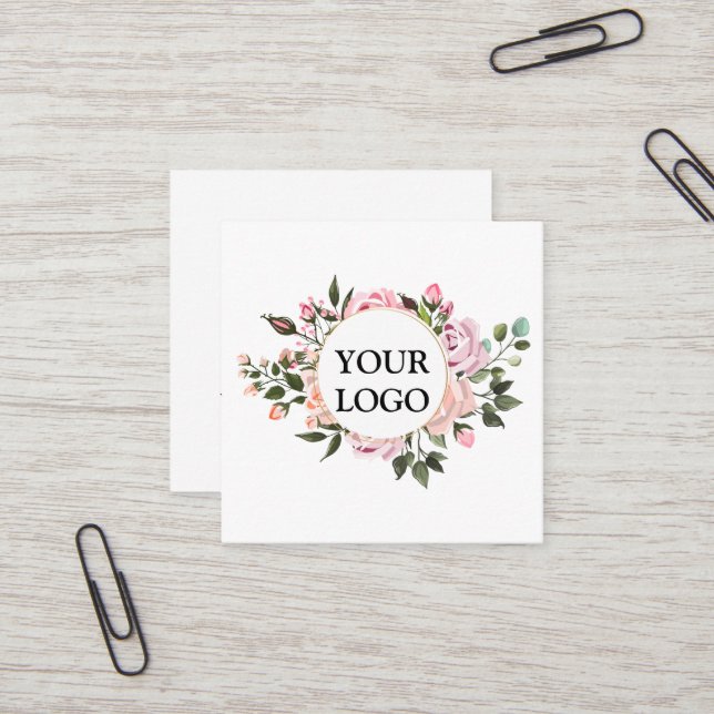 Personalisiertes, benutzerdefiniertes Unternehmen  Quadratische Visitenkarte (Vorderseite/Rückseite Beispiel)