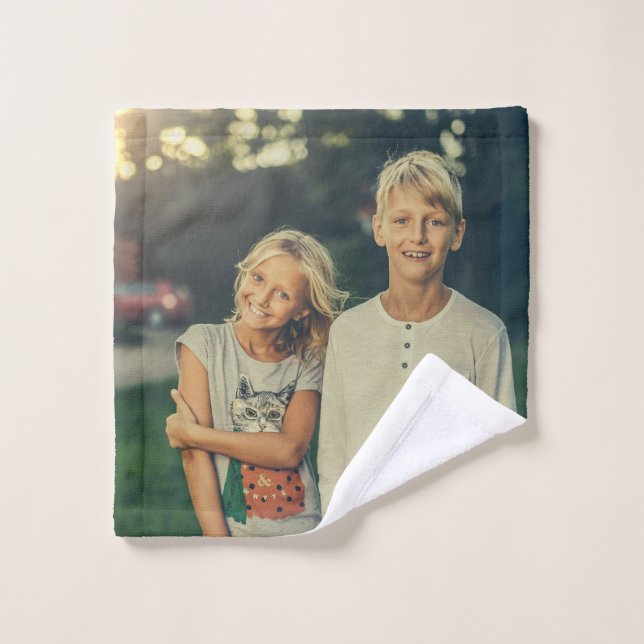 Personalisiertes Benutzerfoto Waschlappen (Waschlappen)