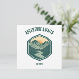 Personalisiertes Bergabenteuer Retro Outdoor