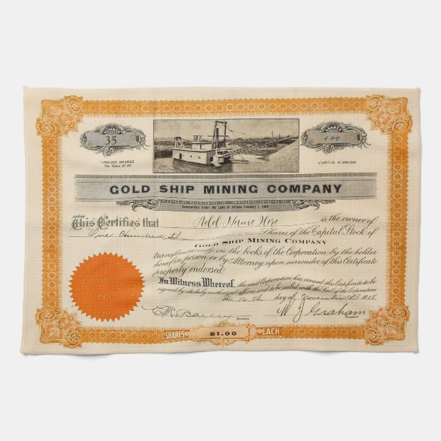 Personalisiertes Bergbaumaterial Küchentuch (Horizontal)