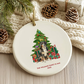 Personalisiertes Berner Sennenhund Weihnachten Keramik Ornament