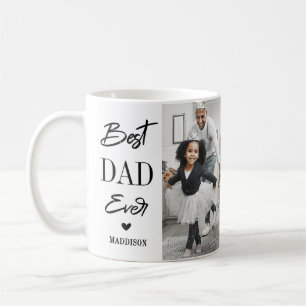 Personalisiertes Best Dad Ever 2 Foto Kaffeetasse