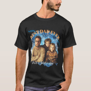 Personalisiertes Best Dad Ever Foto & Namen T-Shirt