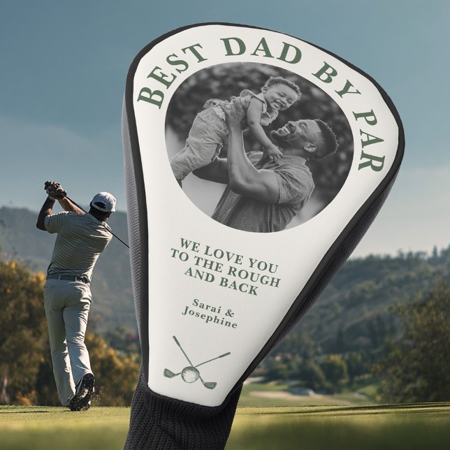 Personalisiertes Best Dad von Par Custom Photo Ges Golf Headcover (Von Creator hochgeladen)
