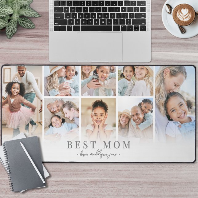 Personalisiertes Best Mama Foto Schreibtischunterlage (Personalized Best Mom Photo Desk Mat)