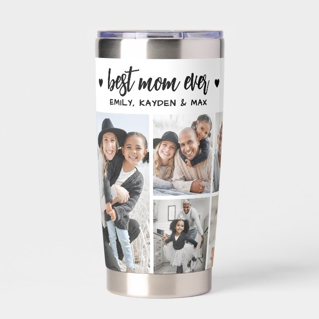 Personalisiertes Beste Mama Foto Mutter Thermobecher (Vorderseite)