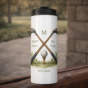 Personalisiertes Bester Vater Durch Par-Monogramm Thermosbecher