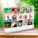 Personalisiertes Bestes Jahr bis zum Collage 15 Fotoblock<br><div class="desc">Personalisieren Sie mit Ihren 15 Lieblings-Fotos,  Name und Datum,  um eine einzigartige Foto Collage,  Speicher und Geschenk. Entwickelt von Thisisnotme©</div>