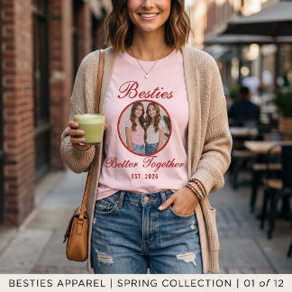 Personalisiertes Besties-Besser-Zusammen-Foto T-Shirt