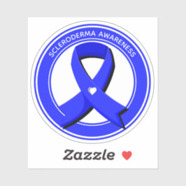 Personalisiertes Bewusstsein Blue Ribbon Weißes He Aufkleber