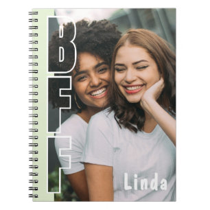 Personalisiertes BFF-Foto-Illusions-Grünes Notizbu Notizblock