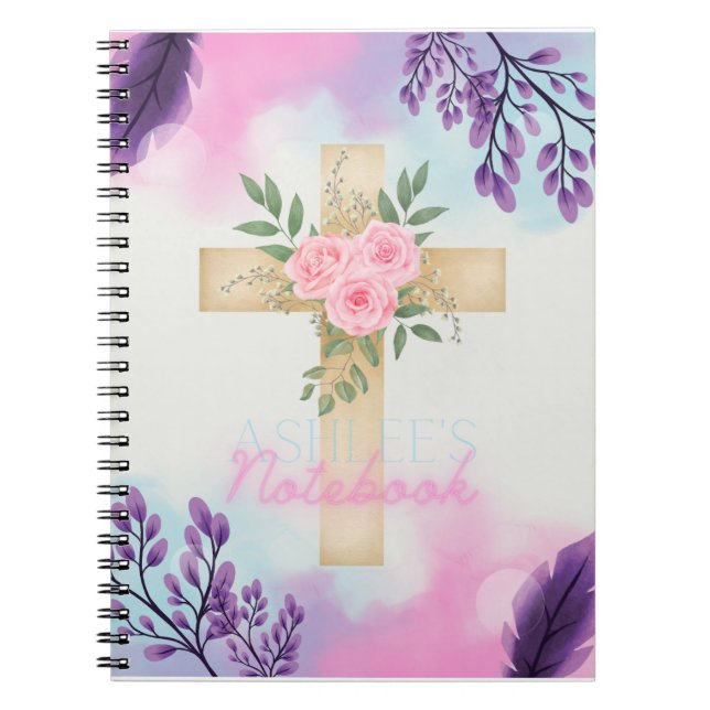 Personalisiertes Bibelstudio-Notebook - Aquarell Notizblock (Vorderseite)