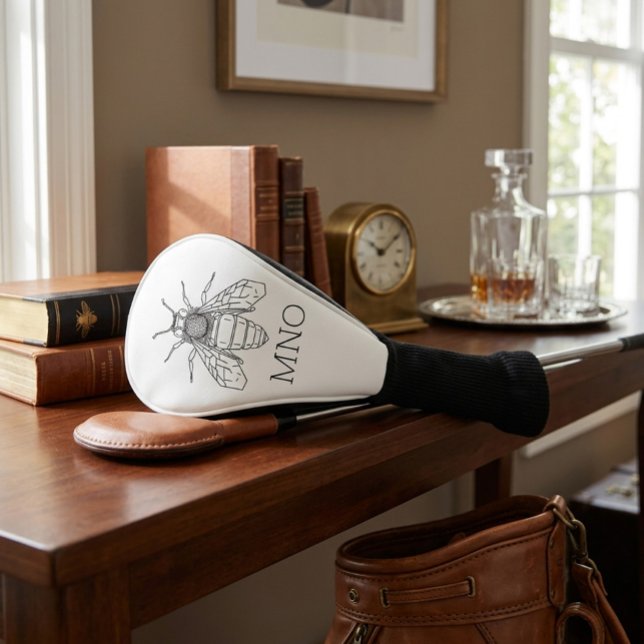 Personalisiertes Bienen-Monogramm  Golf Headcover (Von Creator hochgeladen)