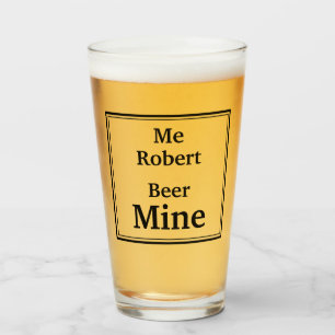 Personalisiertes Bier "BEER MINE" Glas
