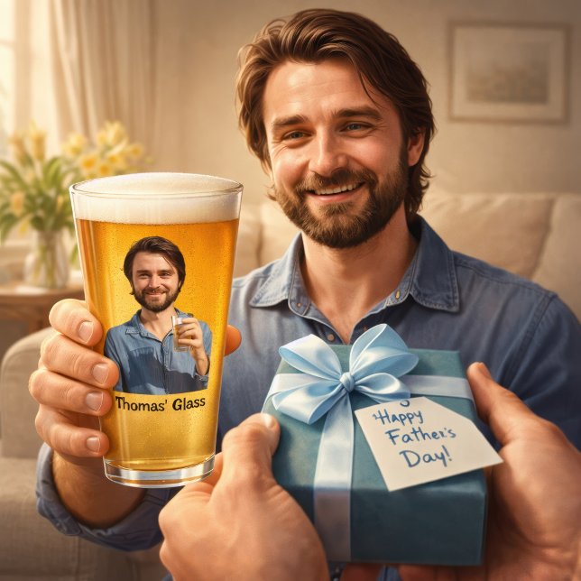 Personalisiertes Bier Glas (Fathers Day glass)