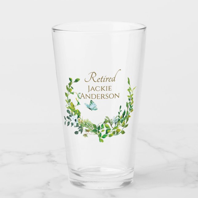 Personalisiertes Bier-Glas Botanisches Leaf Glas (Vorderseite)
