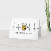 Personalisiertes Bier Heartbeat Vintag Beer Lover