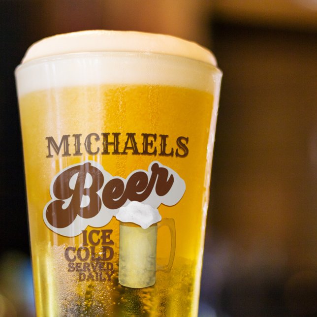 Personalisiertes Bier Retro-Glas Glas (Custom beer vintage personalized glass)