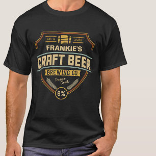 Personalisiertes Bieretikett Brauunternehmen Bar T-Shirt