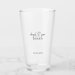 Personalisiertes Bierglas einsetzen Glas