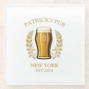 Personalisiertes Bierglas mit Individuelle Name Glasuntersetzer