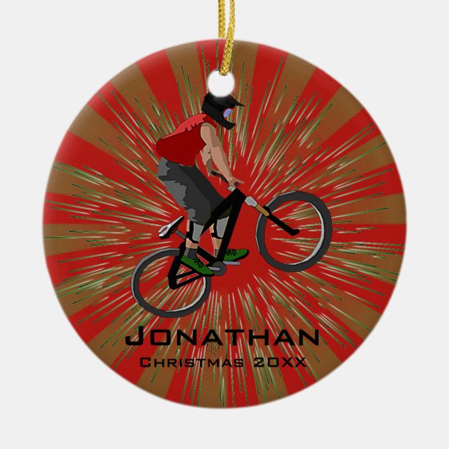 Personalisiertes Bike-Ornament Keramikornament (Vorne)